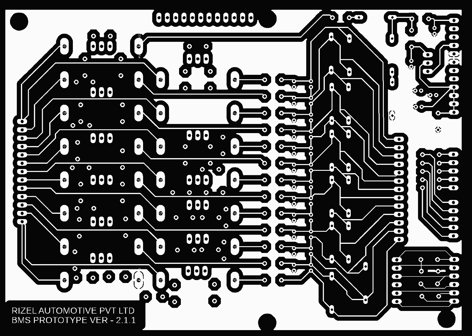 BMS prototype PCB layout, version 2.1.1