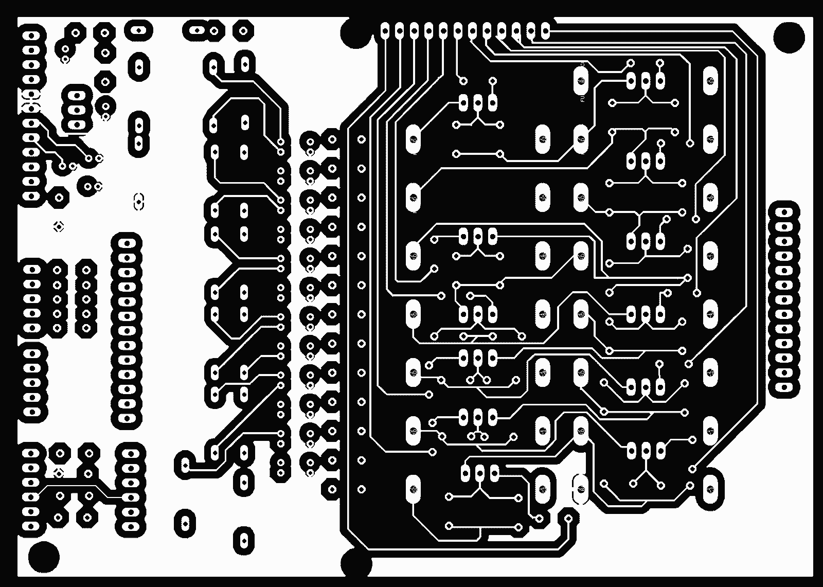 BMS prototype PCB layout, bottom layer